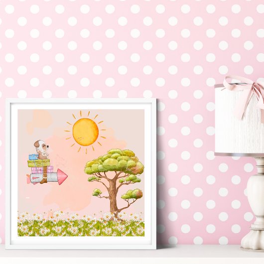 Sprookjesachtige kinderkamerkunst perfect poster