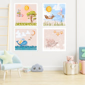 Sprookjesachtige kinderkamerkunst perfect poster