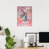 Sprookjesachtige kunst van Molly Harrison met uil Poster (Thuiskantoor)