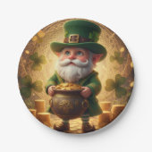 Sprookjesachtige Leprechaun Goud Pot Papieren Bord (Voorkant)