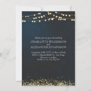 Sprookjesachtige Lichten en Glitter Magische Nacht Kaart