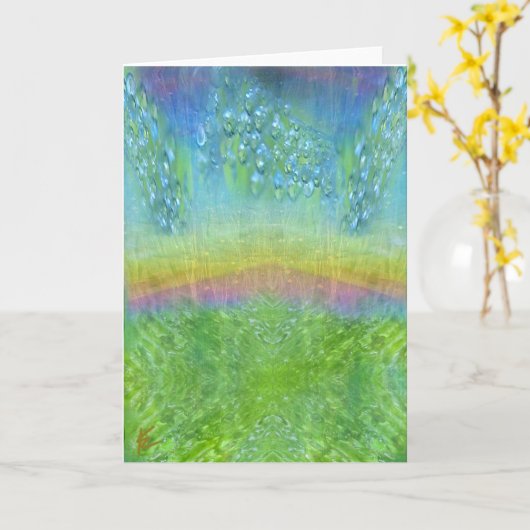 Sprookjesachtige lichten schitteren boven smaragdg kaart (Gele Bloem)