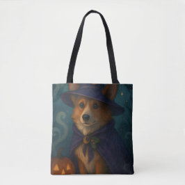 Sprookjesachtige Mystieke Corgi Betoverd Maanlicht Tote Bag