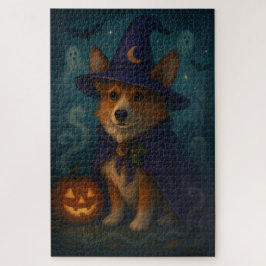 Sprookjesachtige Mystieke Corgi Tovernacht Legpuzzel
