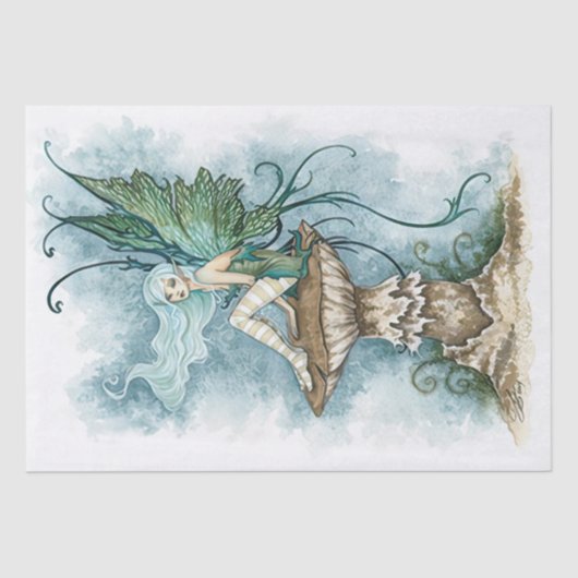 Sprookjesachtige omgeving op een paddenstoel tissuepapier (Voorkant)