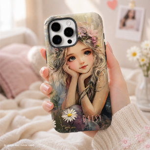 Sprookjesachtige op maat gemaakte madeliefjesfee iPhone 16 pro max hoesje