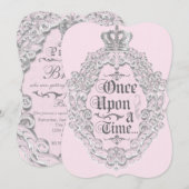 Sprookjesachtige Oude Uitnodiging Prinses Verjaard (Voorkant / Achterkant)