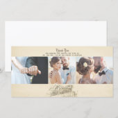 Sprookjesachtige Oude Vintage Trouw Dank Je Bedankkaart (Voorkant / Achterkant)