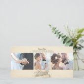 Sprookjesachtige Oude Vintage Trouw Dank Je Bedankkaart (Staand voorkant)