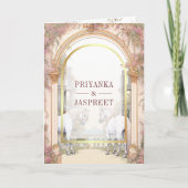 Sprookjesachtige paarden Oude Indiase paleis bruil (Voorkant)