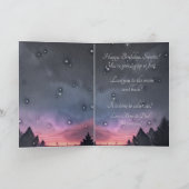 Sprookjesachtige Paarse Waterverf Fee Verjaardag Kaart (Binnen)