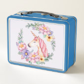 Sprookjesachtige Paarse Waterverf Flower Unicorn (Achterkant)