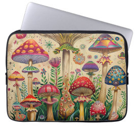 Sprookjesachtige paddenstoelen laptop sleeve