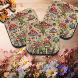 Sprookjesachtige paddenstoelen papieren bordje