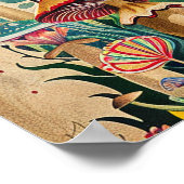 Sprookjesachtige paddenstoelen poster (Hoek)