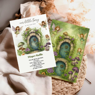 sprookjesachtige paddestoelen bos baby shower meis kaart