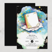 Sprookjesachtige Pastel Verhalenboek Verjaardag Kaart (Voorkant / Achterkant)