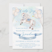 Sprookjesachtige Pony-ballonnen 1e verjaardagsjong Kaart (Voorkant)