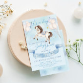 Sprookjesachtige Pony sterren ballonnen Baby showe Kaart