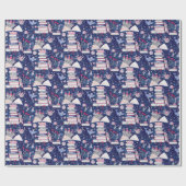 Sprookjesachtige Pop Up Boek Castle Blue Cadeaupapier (Vlak)