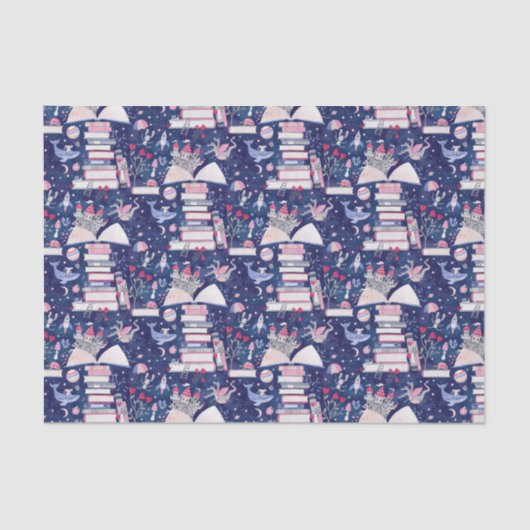 Sprookjesachtige Pop Up Boek Castle Blue Tissuepapier (Voorkant)