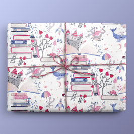 Sprookjesachtige Pop Up Boek Castle White Cadeaupapier