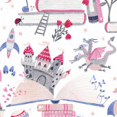 Sprookjesachtige Pop Up Boek Castle White Cadeaupapier
