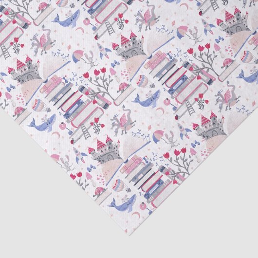 Sprookjesachtige Pop Up Boek Castle White Tissuepapier (Detail)