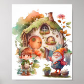 Sprookjesachtige Poster met Fee en Kabouter (Voorkant)