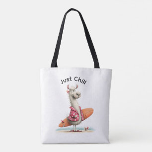 Sprookjesachtige pret dier strand dag tote bag