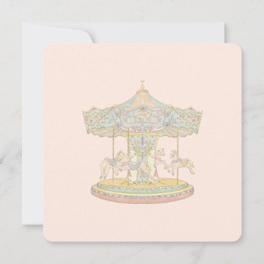 Sprookjesachtige  pretpark Verjaardag Kaart (Achterkant)