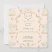 Sprookjesachtige  pretpark Verjaardag Kaart (Voorkant)