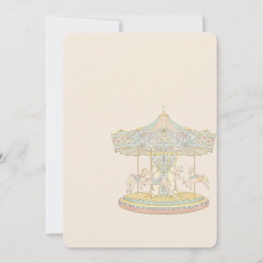 Sprookjesachtige  pretpark Verjaardag Kaart (Achterkant)