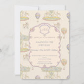 Sprookjesachtige  pretpark Verjaardag Kaart (Voorkant)