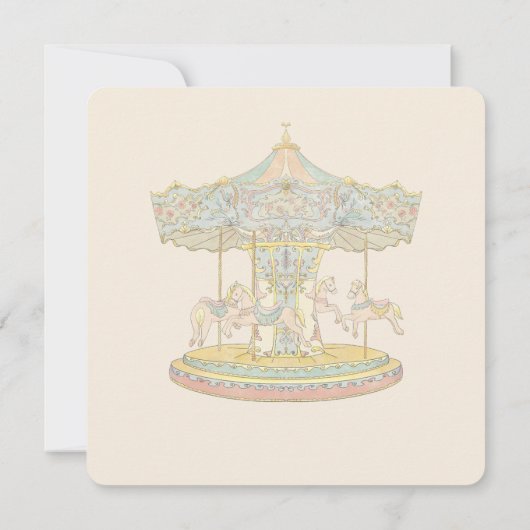 Sprookjesachtige  pretpark Verjaardag Kaart (Achterkant)