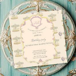 Sprookjesachtige pretpark Verjaardag Kaart