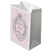 Sprookjesachtige  Princess Crown gepersonaliseerde Medium Cadeauzakje (Achterkant Gekanteld)