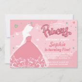 Sprookjesachtige prinses meisje kinderen verjaarda kaart (Voorkant)