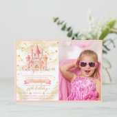 Sprookjesachtige Prinsessen Foto Uitnodiging (Staand voorkant)