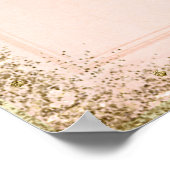 Sprookjesachtige Prinsessen Kasteel Gouden Glitter Poster (Hoek)