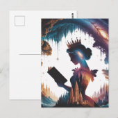 Sprookjesachtige Queen Reading Briefkaart (Voorkant / Achterkant)