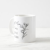 Sprookjesachtige roos zwart-witte moederdag koffiemok (Voorkant links)