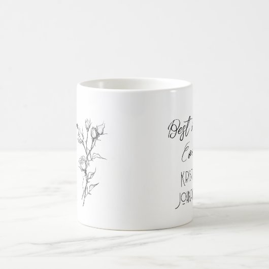 Sprookjesachtige roos zwart-witte moederdag koffiemok (Center)