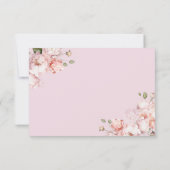 Sprookjesachtige Royal Castle Blush Pink Quinceane RSVP Kaartje (Achterkant)