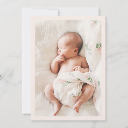 Sprookjesachtige Roze Bloemen en Borst | Fotodoop Kaart (Achterkant)