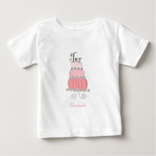 Sprookjesachtige Roze Cake Twee Meisjes 2e Verjaar