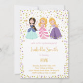 Sprookjesachtige Roze Glitter Party Kaart (Voorkant)