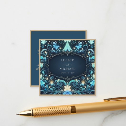 Sprookjesachtige Save the Date Sfeer Sfeer Toverac Informatiekaartje (Voorkant / Achterkant in situ)