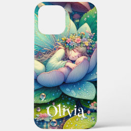 Sprookjesachtige slaap op een bloem gepersonalisee Case-Mate iPhone case