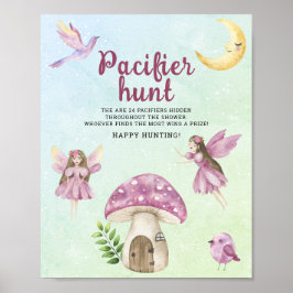 Sprookjesachtige speurtocht baby shower spel poster